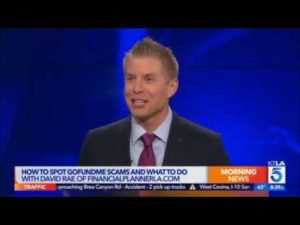 Financial Planner David Rae help KTLA News avoid GoFundMe Fraud